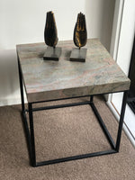 Load image into Gallery viewer, Small side table made with slate lite  pressed to MDF
